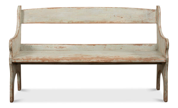 Sarreid Arlo Bench Sage - Stylish Reclaimed Pine Seating With Elegant Sage Finish For Any Home Decor Green  53403-4