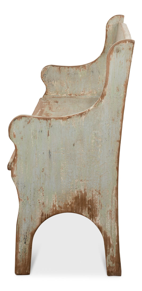 Sarreid Arlo Bench Sage - Stylish Reclaimed Pine Seating With Elegant Sage Finish For Any Home Decor Green  53403-4