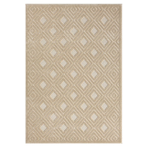 Homeroots 5' X 7' Beige Geometric Area Rug Beige Polypropylene 534033