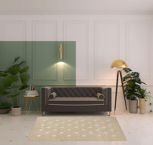 Homeroots 5' X 7' Beige Geometric Area Rug Beige Polypropylene 534033