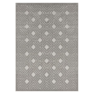 Homeroots 5' X 7' Gray Geometric Area Rug Gray Polypropylene 534035