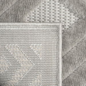 Homeroots 5' X 7' Gray Geometric Area Rug Gray Polypropylene 534035