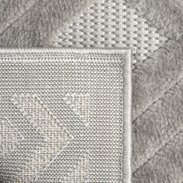 Homeroots 5' X 7' Gray Geometric Area Rug Gray Polypropylene 534035