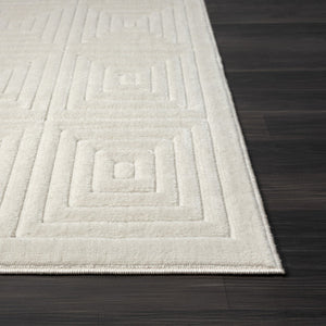 HomeRoots 8' Modern Ivory Geometric Area Rug - Durable, Stain-Resistant Design for Stylish Living Spaces 8' X 10' 534038