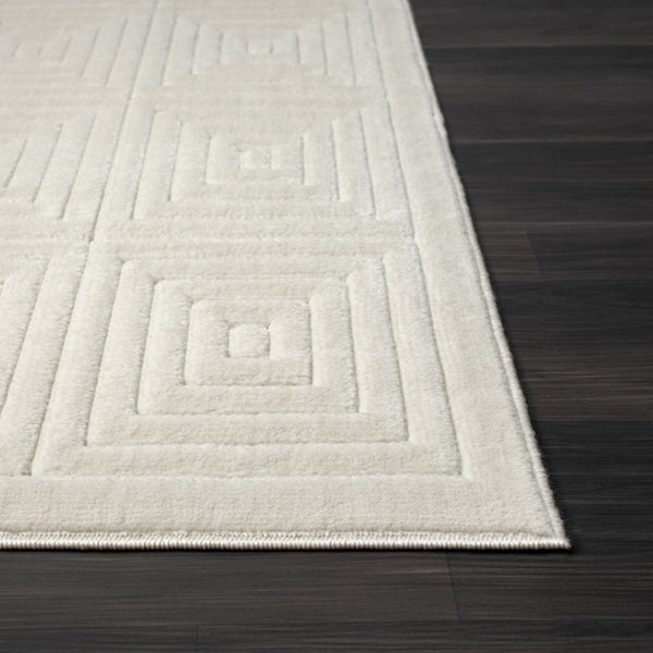 HomeRoots 8' Modern Ivory Geometric Area Rug - Durable, Stain-Resistant Design for Stylish Living Spaces 8' X 10' 534038