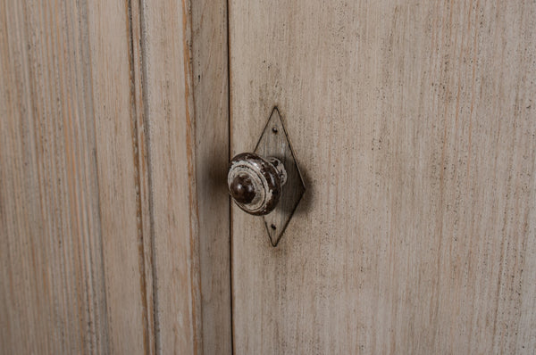 Sarreid Brooks Demilune Stone Grey - Elegant Pine Console Table With Timeless Design For Any Space Grey  53404-1