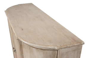 Sarreid Brooks Demilune Stone Grey - Elegant Pine Console Table With Timeless Design For Any Space Grey  53404-1