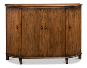 Sarreid Brooks Demilune Brown - Elegant Pine Console Table With Rich Brown Finish For Stylish Décor Brown  53404-2