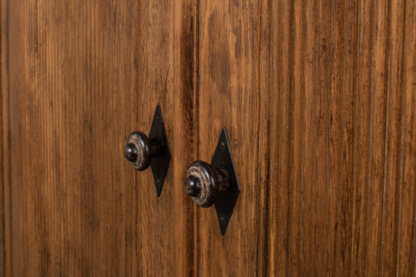 Sarreid Brooks Demilune Brown - Elegant Pine Console Table With Rich Brown Finish For Stylish Décor Brown  53404-2