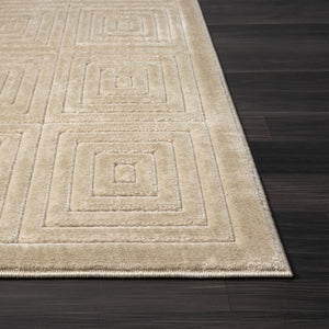 HomeRoots 8' Modern Ivory Geometric Area Rug - Durable, Stain-Resistant Design for Stylish Living Spaces 8' X 10' 534040