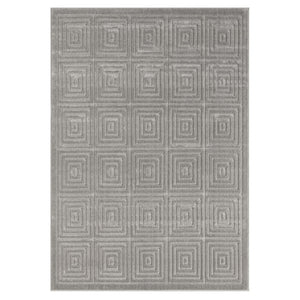 HomeRoots 8' Modern Ivory Geometric Area Rug - Durable, Stain-Resistant Design for Stylish Living Spaces 8' X 10' 534042