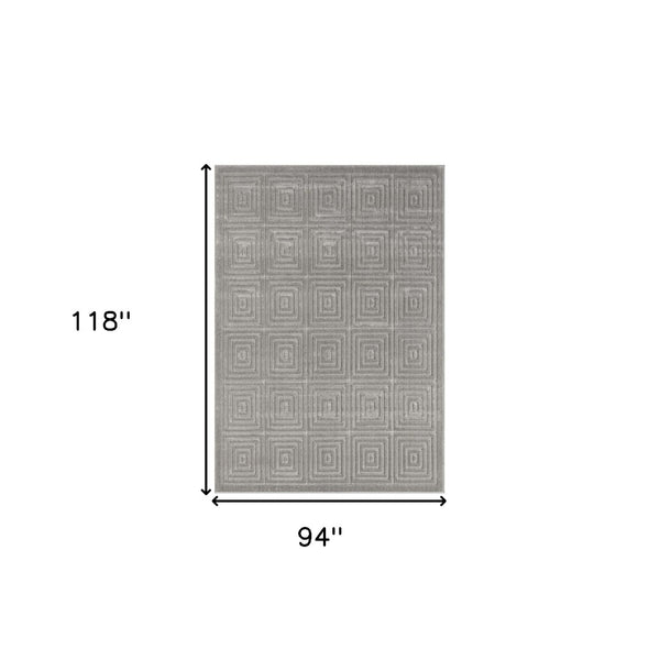 HomeRoots 8' Modern Ivory Geometric Area Rug - Durable, Stain-Resistant Design for Stylish Living Spaces 8' X 10' 534042