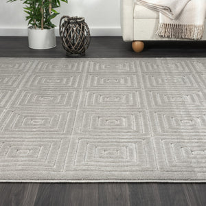 HomeRoots 8' Modern Ivory Geometric Area Rug - Durable, Stain-Resistant Design for Stylish Living Spaces 8' X 10' 534042