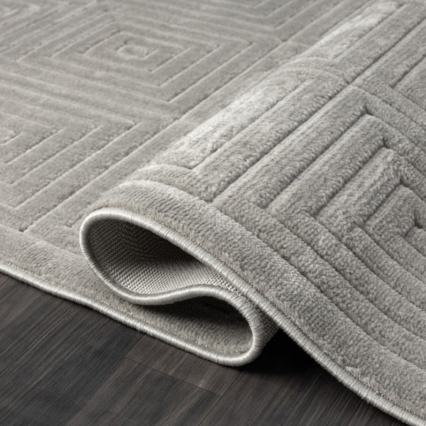 HomeRoots 8' Modern Ivory Geometric Area Rug - Durable, Stain-Resistant Design for Stylish Living Spaces 8' X 10' 534042
