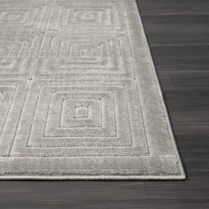 HomeRoots 8' Modern Ivory Geometric Area Rug - Durable, Stain-Resistant Design for Stylish Living Spaces 8' X 10' 534042