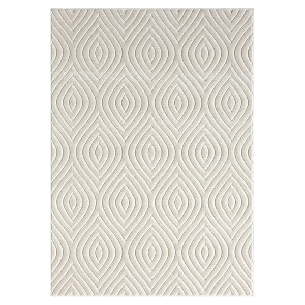 Homeroots 5' X 7' Ivory Trellis Area Rug Ivory Polypropylene 534043