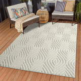 Homeroots 5' X 7' Ivory Trellis Area Rug Ivory Polypropylene 534043