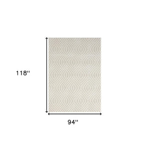 Homeroots 8' X 10' Ivory Trellis Area Rug Ivory Polypropylene 534044