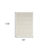 Homeroots 8' X 10' Ivory Trellis Area Rug Ivory Polypropylene 534044