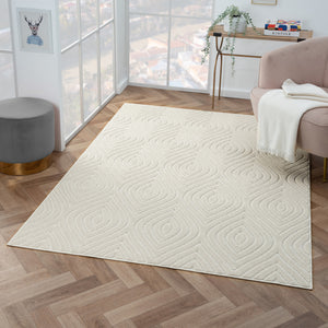Homeroots 8' X 10' Ivory Trellis Area Rug Ivory Polypropylene 534044