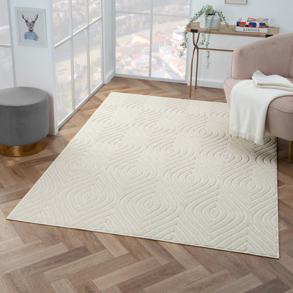 Homeroots 8' X 10' Ivory Trellis Area Rug Ivory Polypropylene 534044