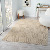 Homeroots 5' X 7' Beige Trellis Area Rug Beige Polypropylene 534045