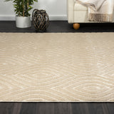 Homeroots 5' X 7' Beige Trellis Area Rug Beige Polypropylene 534045