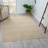 Homeroots 5' X 7' Beige Trellis Area Rug Beige Polypropylene 534045