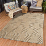 Homeroots 5' X 7' Beige Trellis Area Rug Beige Polypropylene 534045