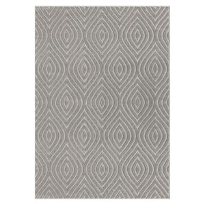 Homeroots 5' X 7' Gray Trellis Area Rug Gray Polypropylene 534047