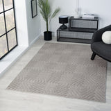 Homeroots 5' X 7' Gray Trellis Area Rug Gray Polypropylene 534047