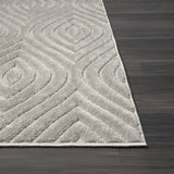 Homeroots 5' X 7' Gray Trellis Area Rug Gray Polypropylene 534047