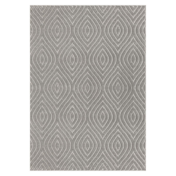 Homeroots 8' X 10' Gray Trellis Area Rug Gray Polypropylene 534048
