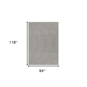 Homeroots 8' X 10' Gray Trellis Area Rug Gray Polypropylene 534048