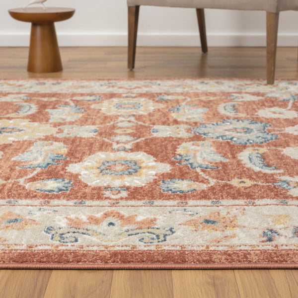 Homeroots 5' X 7' Red Abstract Area Rug Red Polypropylene 534051