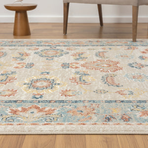 Homeroots 5' X 7' Ivory Abstract Area Rug Ivory Polypropylene 534055