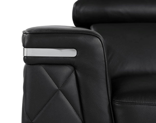 Homeroots 42" Silver Metallic Arm Chair Black  534090