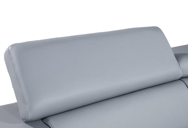 Homeroots 42" Light Gray And Silver Top Grain Leather Club Chair Light Grey  534092