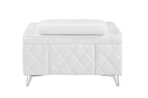 Homeroots 42" Silver Metallic Arm Chair White  534093