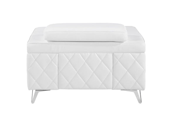 Homeroots 42" Silver Metallic Arm Chair White  534093