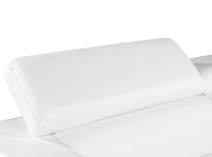 Homeroots 70" White And Silver Metallic Top Grain Leather Loveseat White  534098