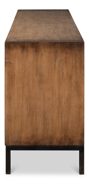 Sarreid Becket Sideboard Brown - Stylish Reclaimed Pine Design With Rich Brown Finish For Modern Homes Brown  53410-2