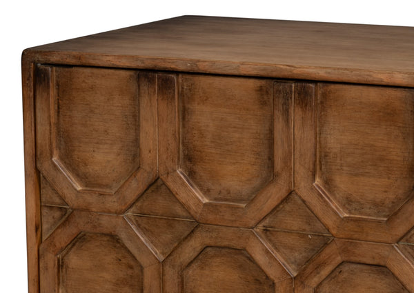 Sarreid Becket Sideboard Brown - Stylish Reclaimed Pine Design With Rich Brown Finish For Modern Homes Brown  53410-2