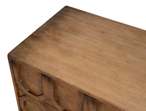 Sarreid Becket Sideboard Brown - Stylish Reclaimed Pine Design With Rich Brown Finish For Modern Homes Brown  53410-2