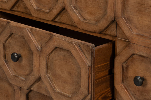 Sarreid Becket Sideboard Brown - Stylish Reclaimed Pine Design With Rich Brown Finish For Modern Homes Brown  53410-2