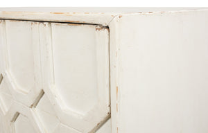 Sarreid Becket Sideboard In Antique White - Stylish Reclaimed Pine Storage For Your Elegant Home Decor White  53410-3