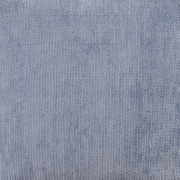 Homeroots 18" Blue Chenille Cube Pouf Ottoman Blue  534106