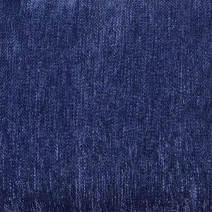 Homeroots 18" Blue Chenille Cube Pouf Ottoman Navy Blue  534107