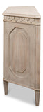 Sarreid Wrenn Credenza In Stone Grey - Stylish Reclaimed Pine Storage Solution For Modern Interiors Grey  53411-1