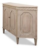 Sarreid Wrenn Credenza In Stone Grey - Stylish Reclaimed Pine Storage Solution For Modern Interiors Grey  53411-1